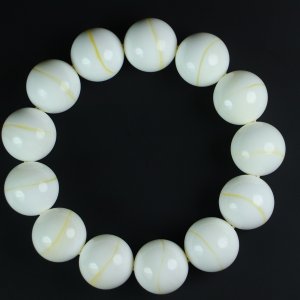 Natural deep-sea jade-like Buddhist prayer beads bracelet