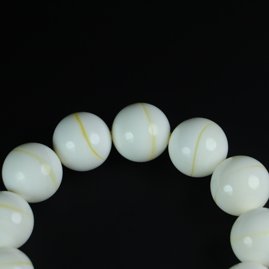 Natural deep-sea jade-like Buddhist prayer beads bracelet - 图片 4