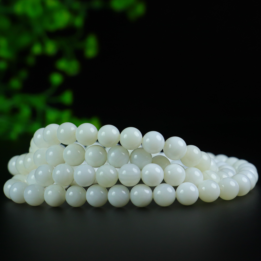 108-bead natural deep-sea giant clam shell prayer beads - 图片 3