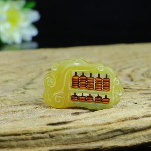 Abacus with horn inlaid olive beads