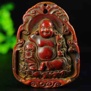Suspected old honey wax Maitreya Buddha pendant tag