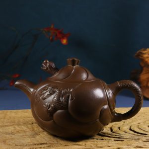 Masterpiece Collection: "Fish Transforming into Dragon" Purple Clay Teapot
