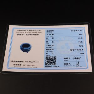 Natural old black agarwood of Aquilaria sinensis wood carving charm finger guard for warding off evil and disasters