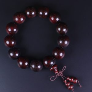 Natural Small Leaf Rosewood "Starry Sky" Beaded String Necklace
