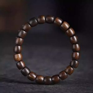 Xuan Tong Baozhen Bodhisattva Chess Incense Wood Bracelet for Both Men and Women, Buddhist Beads, Old Type Straight-cut Beads Prayer Bracelet Hand Chain